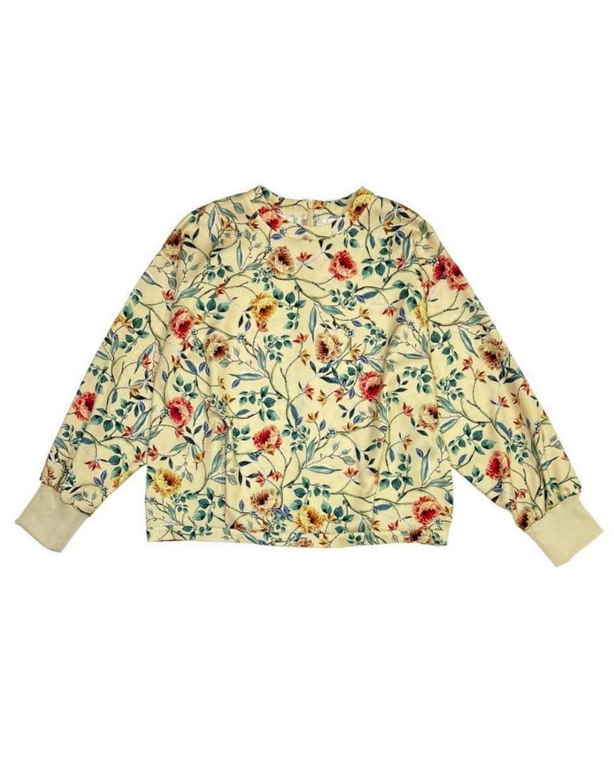 ロイスクレヨン ピオニーフラワー ブラウス プルオーバー 花柄 &ellecy