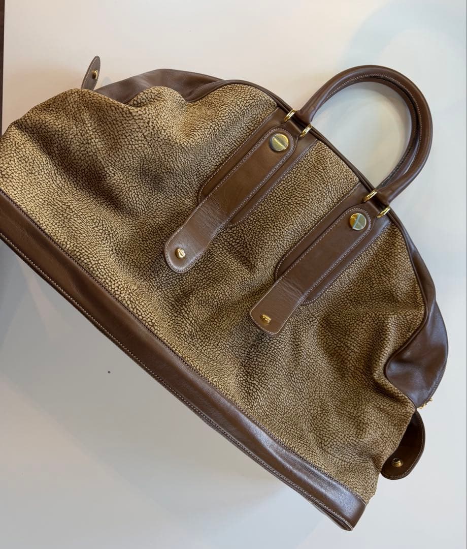 【未使用品】BORNONESEボルボネーゼ ボストンバッグ 大容量　うずら柄