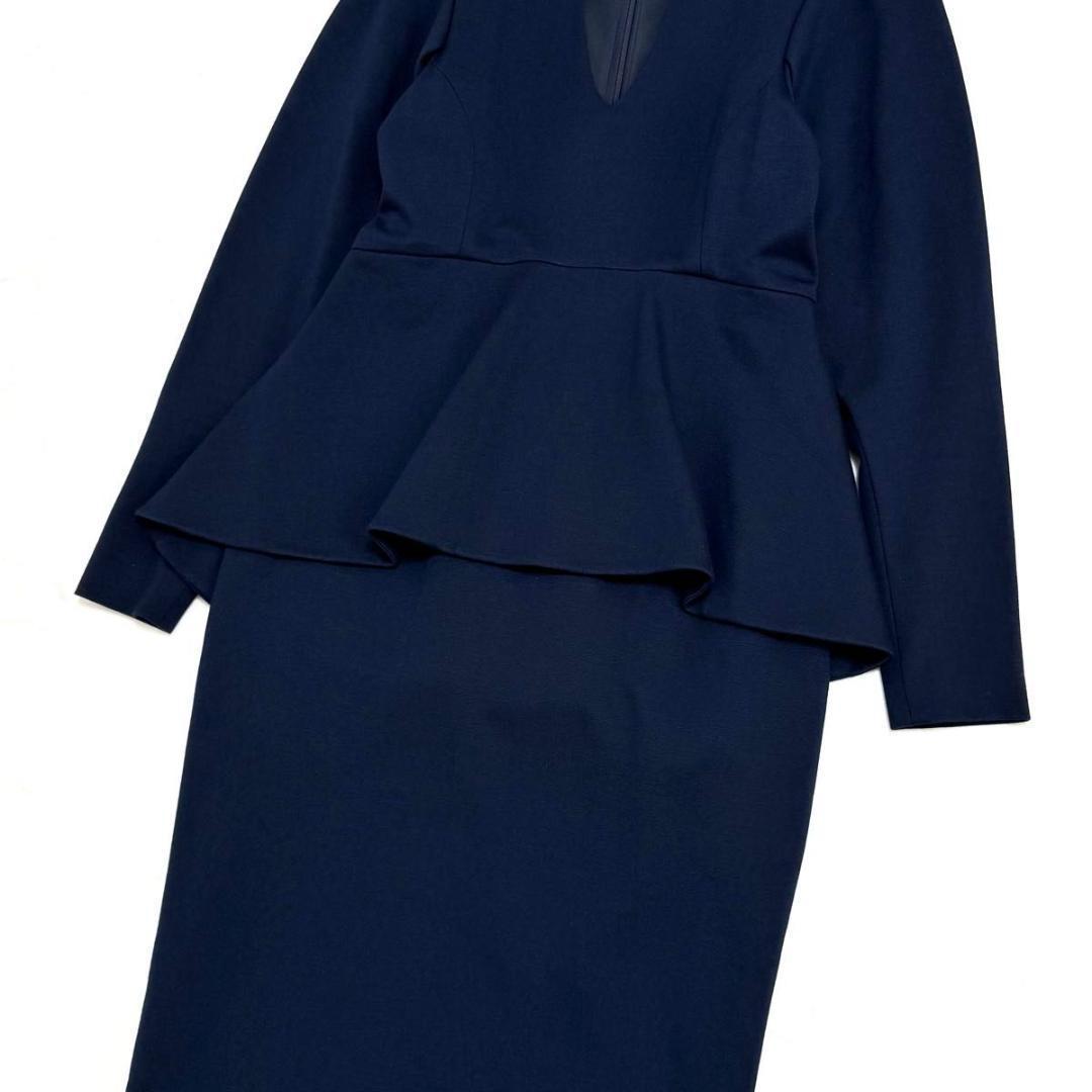 sss マメ クロゴウチ ペプラム ジャージーワンピース オケージョン