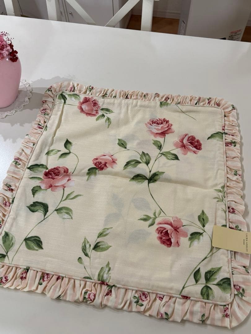 ローラアシュレイ クッションカバー　クチュールローズ