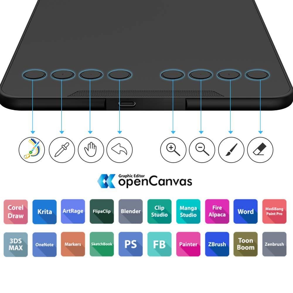 カスタマイズ エクスプレスキー 8個 スマホで使えるペンタブ