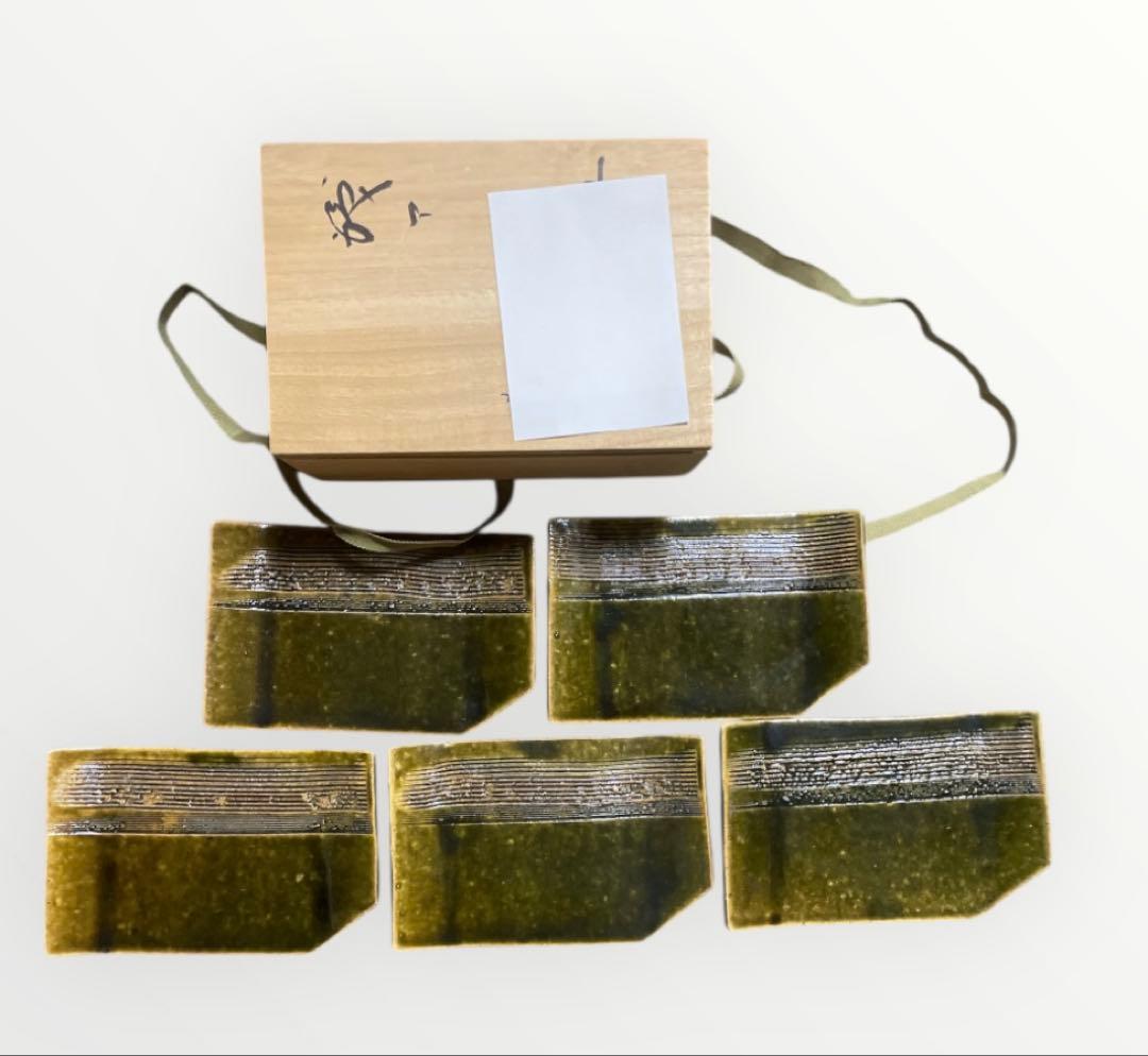 加藤春鼎 菓子皿　銘々皿　茶道具　 5客揃い