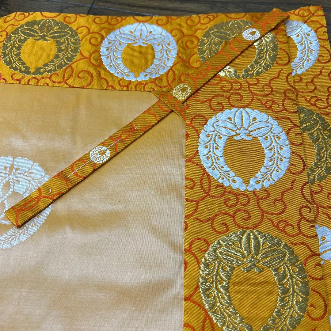 未使用品 浄土真宗 金襴大五条袈裟 法衣 袈裟