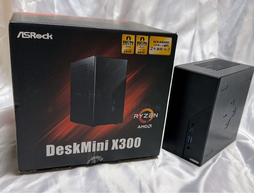 ミニPC ASRock DeskMini X300 Ryzen5 5600G 24GB