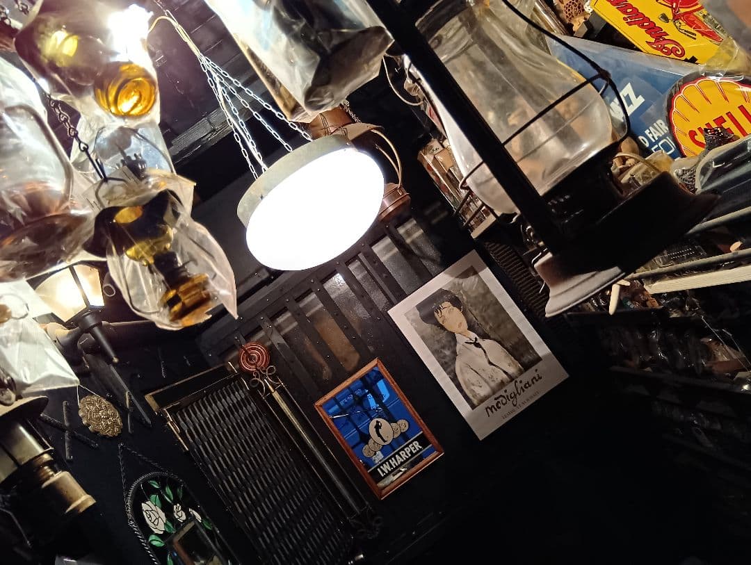 希少　明治期〜大正期　乳白硝子　吊り下げ　ペンダント　ランプ