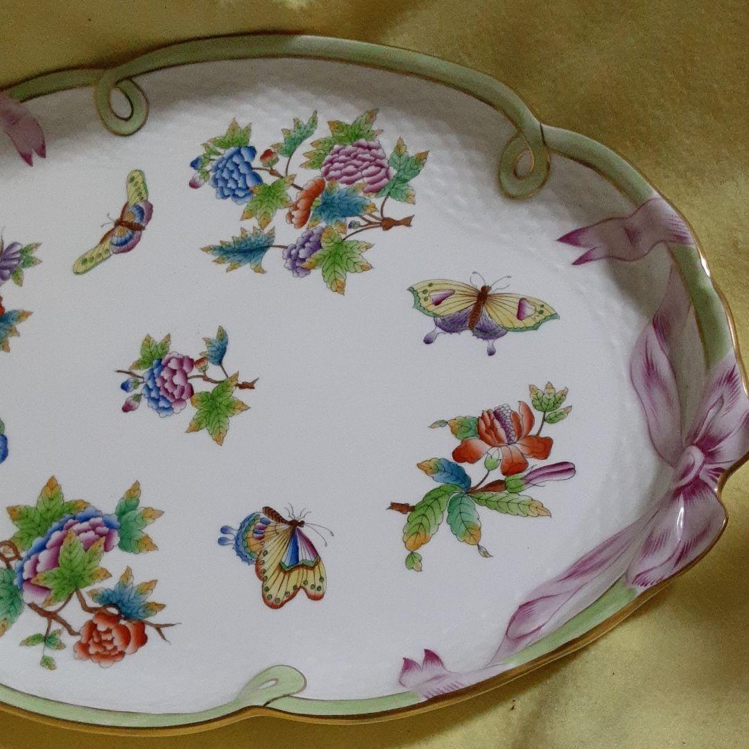 ヘレンド　ビクトリア　ブーケ　トレイ 40センチ