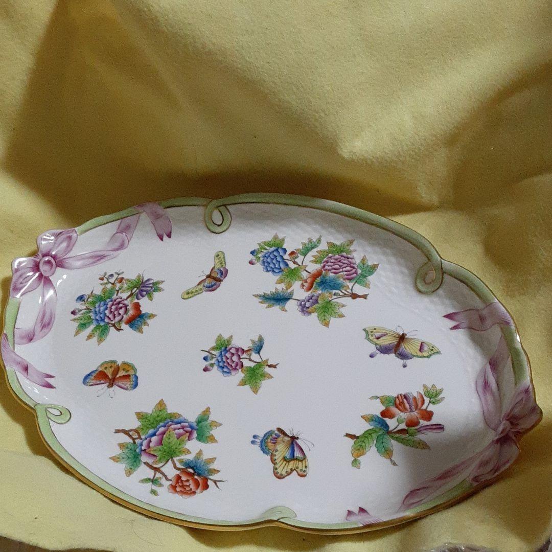 ヘレンド　ビクトリア　ブーケ　トレイ 40センチ