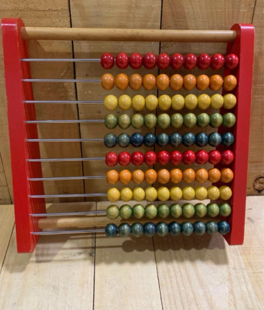 木製カラフルそろばん