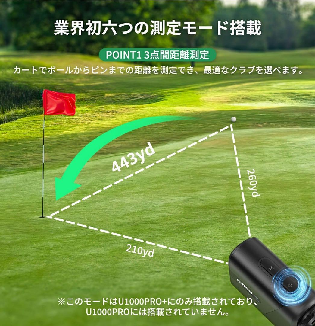 EENOUR U1000PRO+ ゴルフ レーザー距離計 ホワイト 距離計