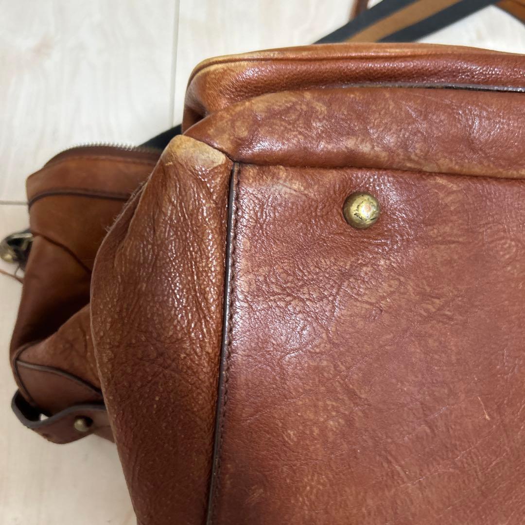 Banana Republic ￼ブラウンレザーダッフルバッグ