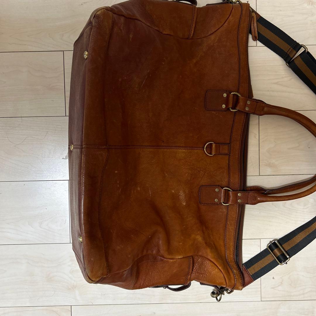 Banana Republic ￼ブラウンレザーダッフルバッグ