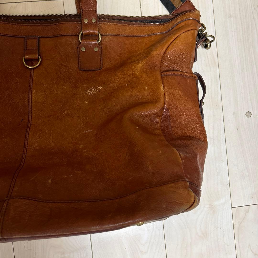 Banana Republic ￼ブラウンレザーダッフルバッグ