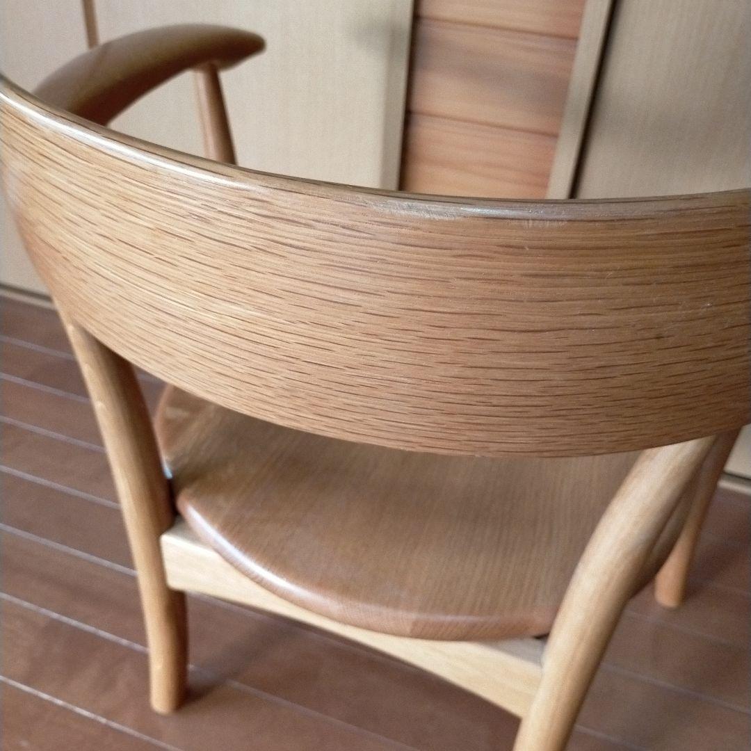 訳あり品　飛騨産業　キツツキ　クレセント　アームチェア