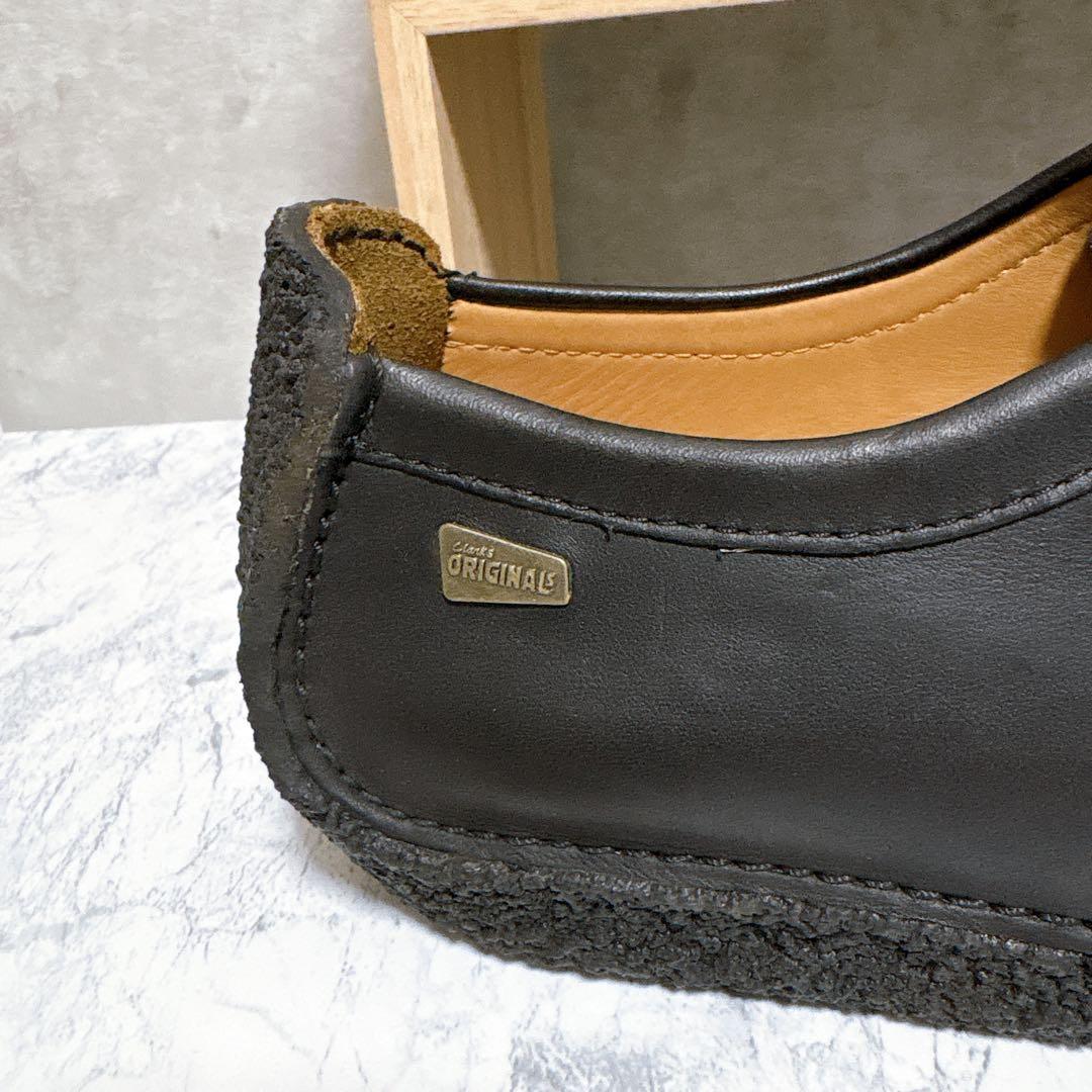 極美品【Clarks クラークス】ナタリー ワラビー 革靴 UK9 本革 黒