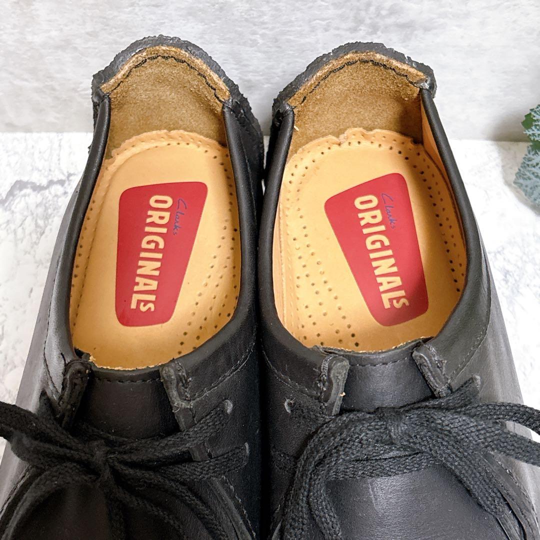 極美品【Clarks クラークス】ナタリー ワラビー 革靴 UK9 本革 黒