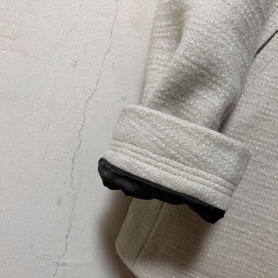 超美品 バーバリーブラック ピーコート ウールコート