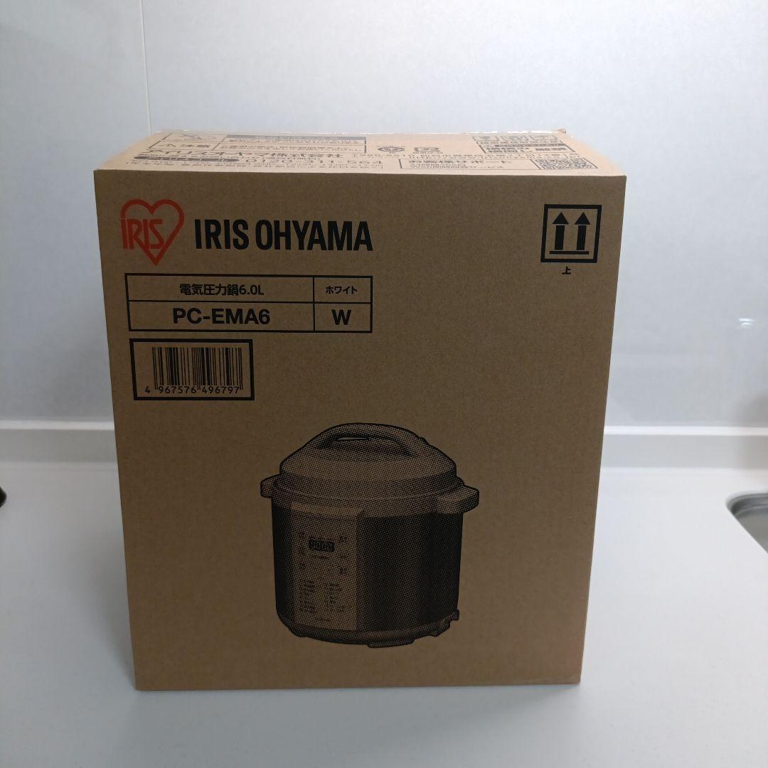 IRIS OHYAMA 電気圧力鍋6L PC-EMA6-W 2023年製