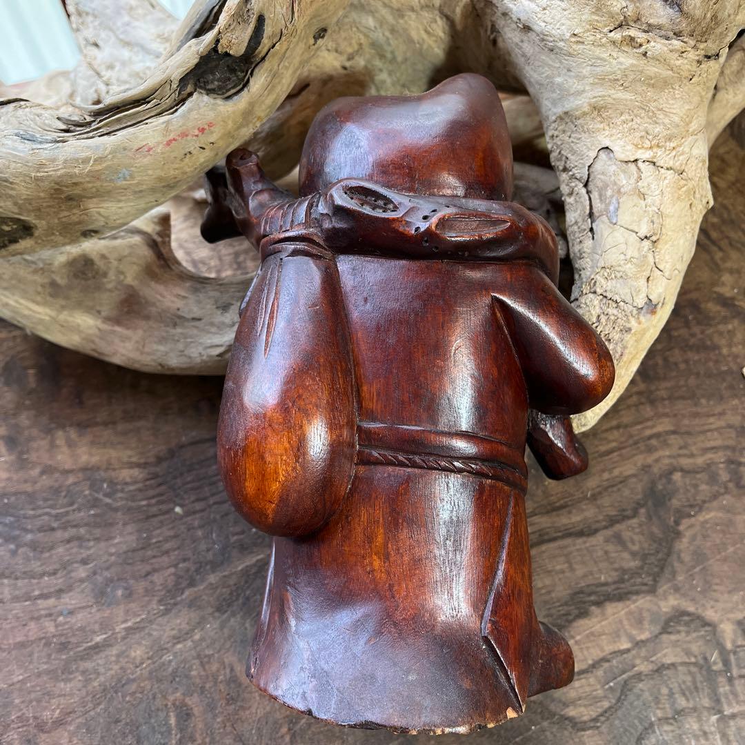 木製／招き猫／置物／縁起物／希少／アンティーク／ヴィンテージ