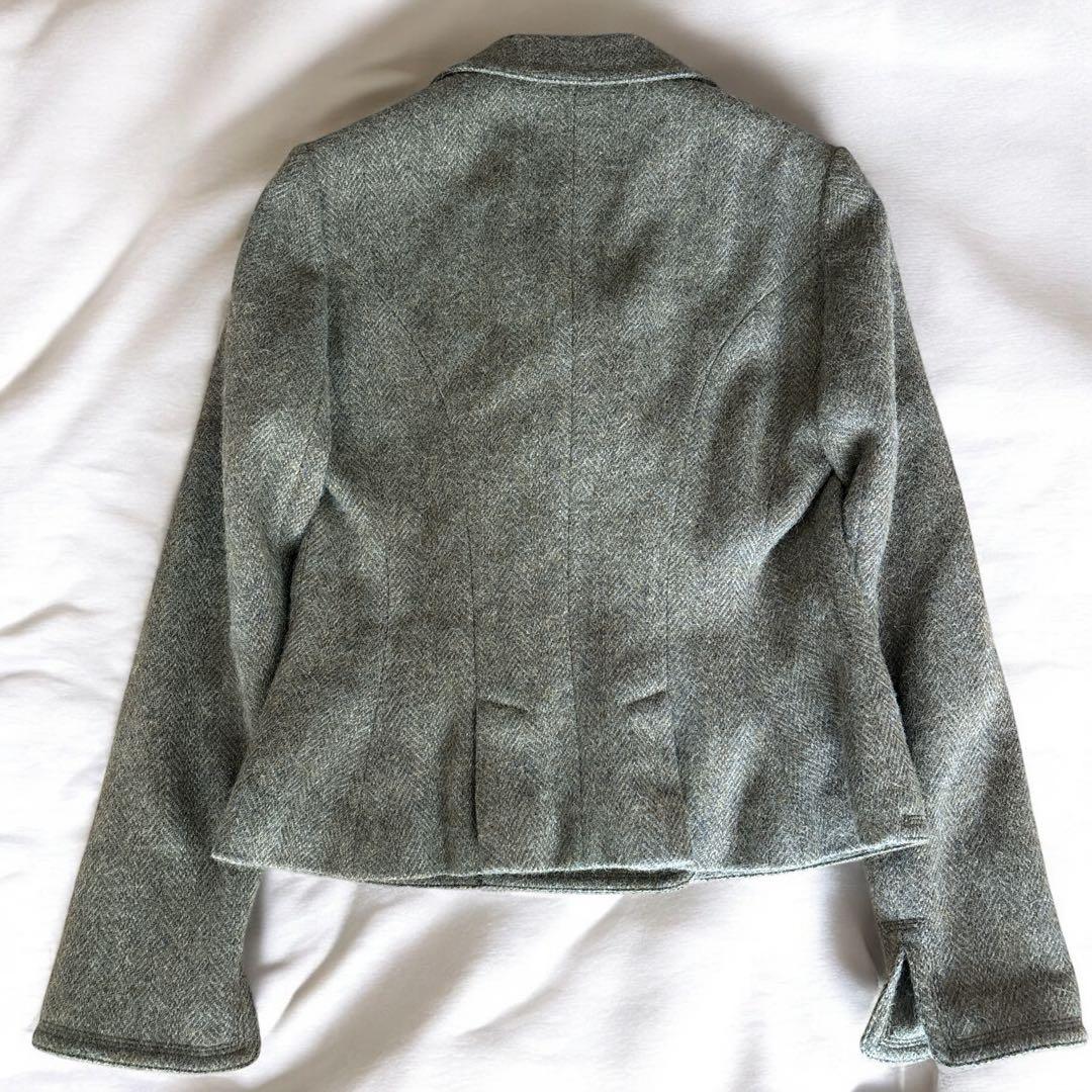 ✨アルパカ混✨ラルフローレン　ダブルテーラードジャケット ツイード ヘリンボーン