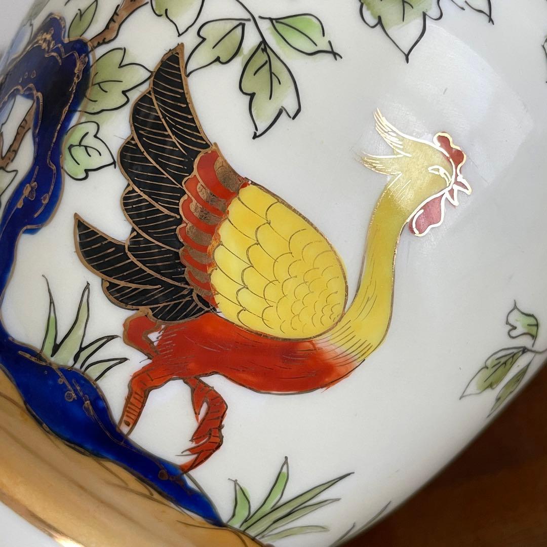 安*治様 オールドノリタケ　花鳥文　花瓶