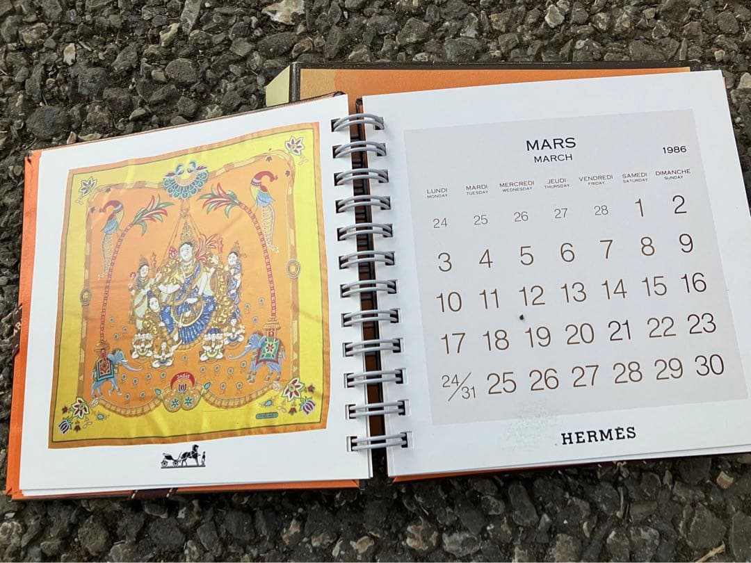 HERMES イラスト付きカレンダー