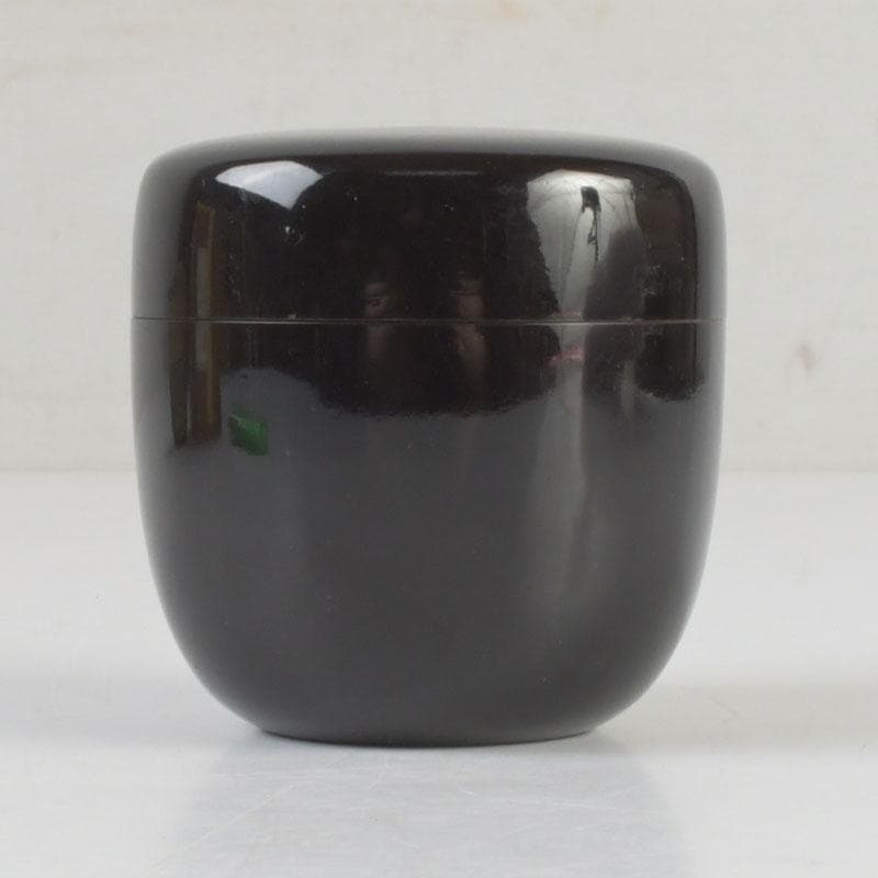 茶道具　黒漆　小棗　仕覆付　又玅斎花押朱書　住山楊甫極め箱　V　9859