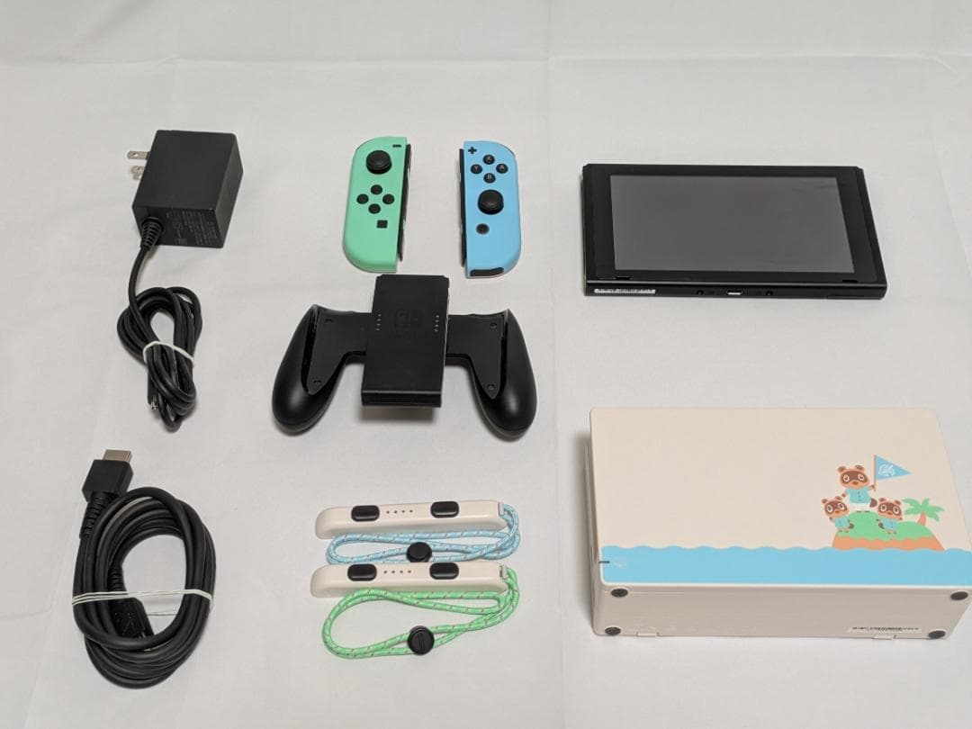 【美品】どうぶつの森デザインNintendo Switch本体 バッテリー強化版