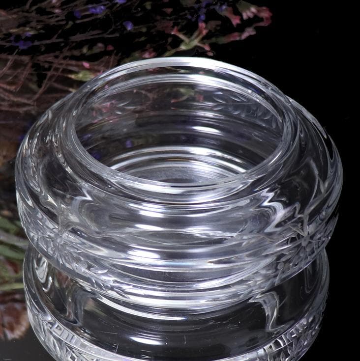 オールド・バカラ×クリストフル 銀装飾 大型蓋物 コラボ アンティーク 小物入れ