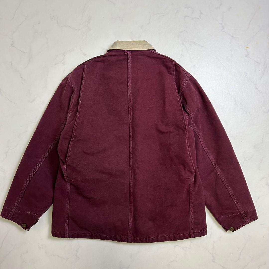 【希少色】美品 星タグ カーハート ミシガンチョアコート バーガンディ L