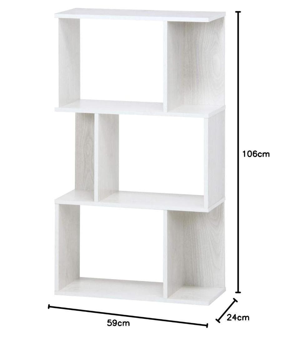 多機能オープンラック - スリムデザイン 幅59cm