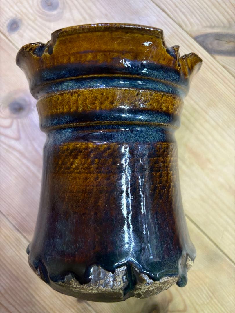 植物鉢　飴釉　NOPPO / 姫野翔太