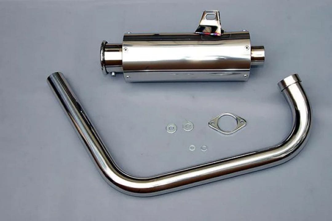 専用HMS ヤマハTW200 100φ砲弾マフラー SUS Type2