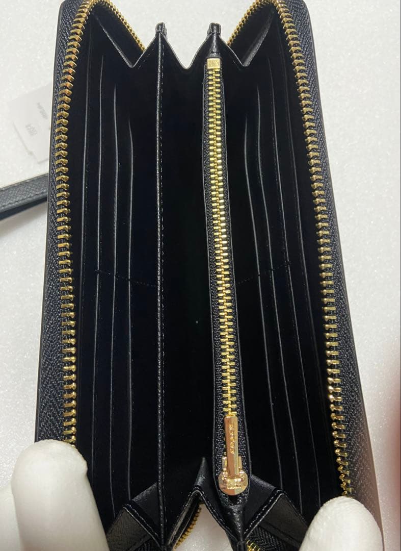 【新品未使用】COACH コーチ 長財布　黒　ラウンドジップ　C3441