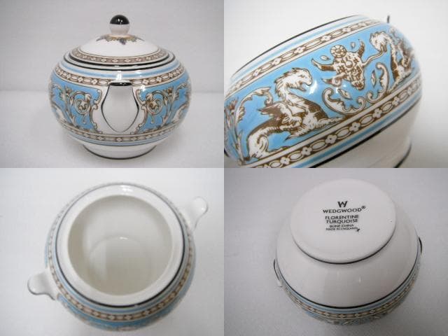 246/ウェッジウッド ティーポット シュガーボックス クリーマー 計3点セット
