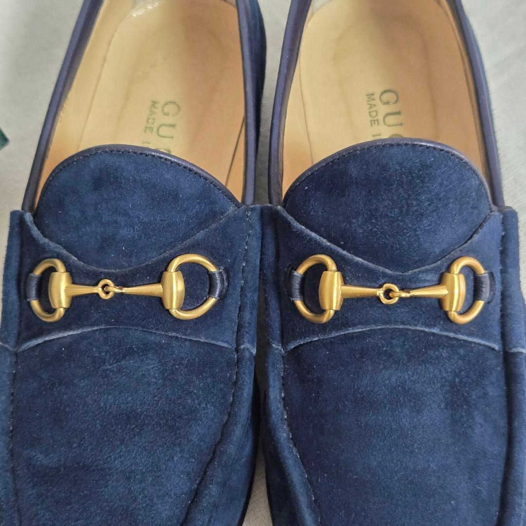 【状態良】GUCCI ホースビットスエードローファー　グッチローファー