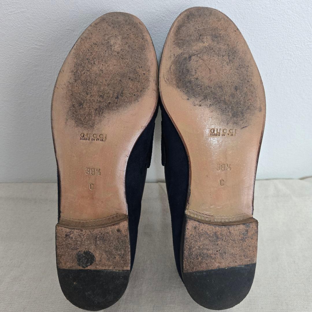 【状態良】GUCCI ホースビットスエードローファー　グッチローファー