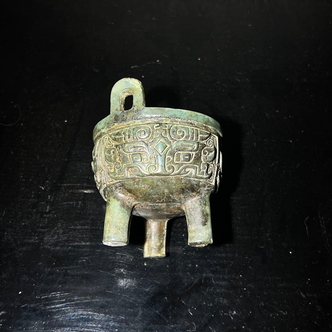 【骨董品】中国西周時代　饕餮紋青銅鼎