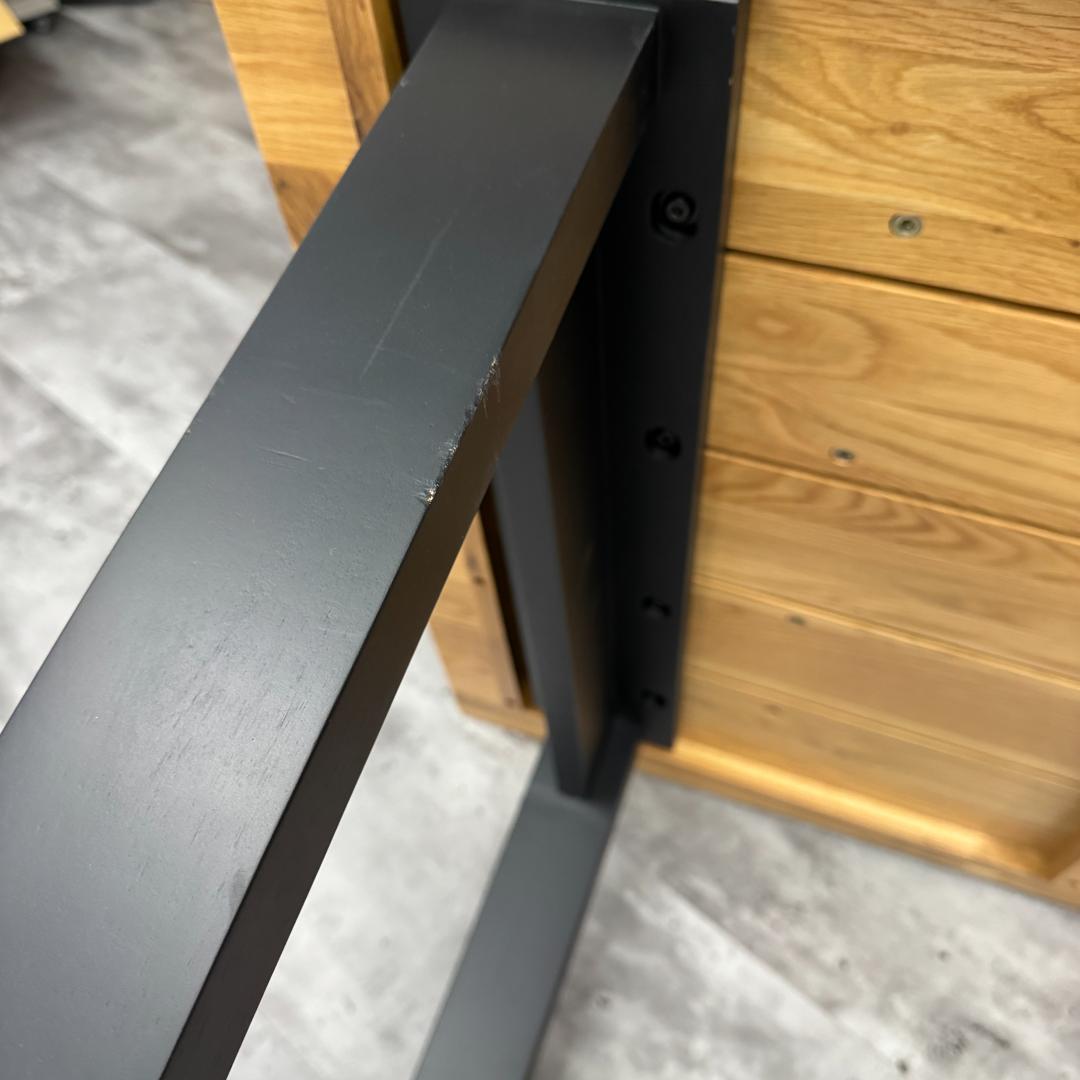 大阪市引取 オーク材 一枚板 無垢 天然木 幅180 ダイニング パソコン 学習