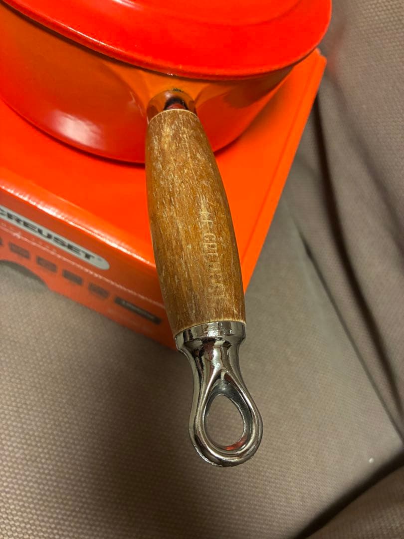 希少　ルクルーゼ 片手鍋20cmウッドハンドル　ビンテージ