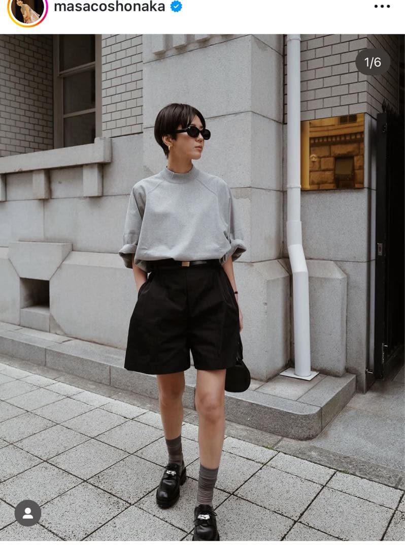 【machatt】モックネックTシャツ グレー ビックティシャツ　タグ付き