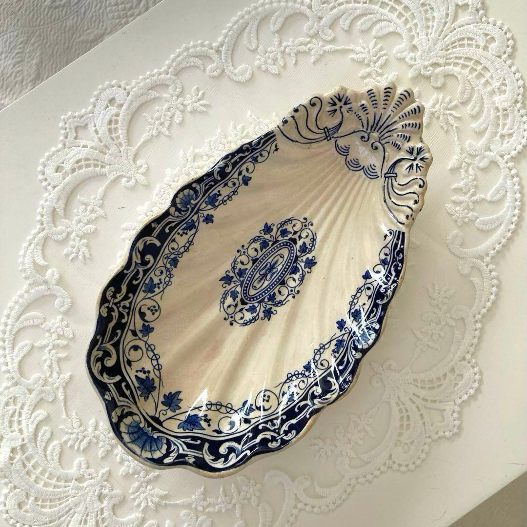 ♪フランスアンティーク ヴェイヤールボルドー シェル ラヴィエ プレート前菜皿