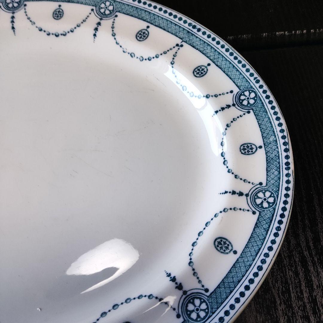 英国アンティーク　オーバルプレート　大皿 アールヌーヴォー