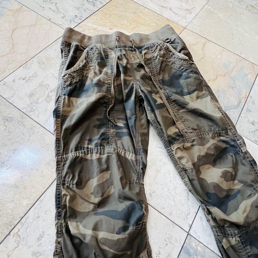 希少☆ゴア【goa】迷彩色 ウエストポーチ付きパラシュートカーゴパンツ　y2k