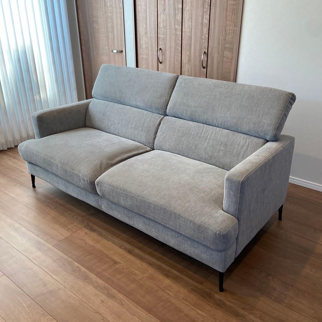 【送料込/美品】ニトリ 3人掛けソファ サザーラ グレー