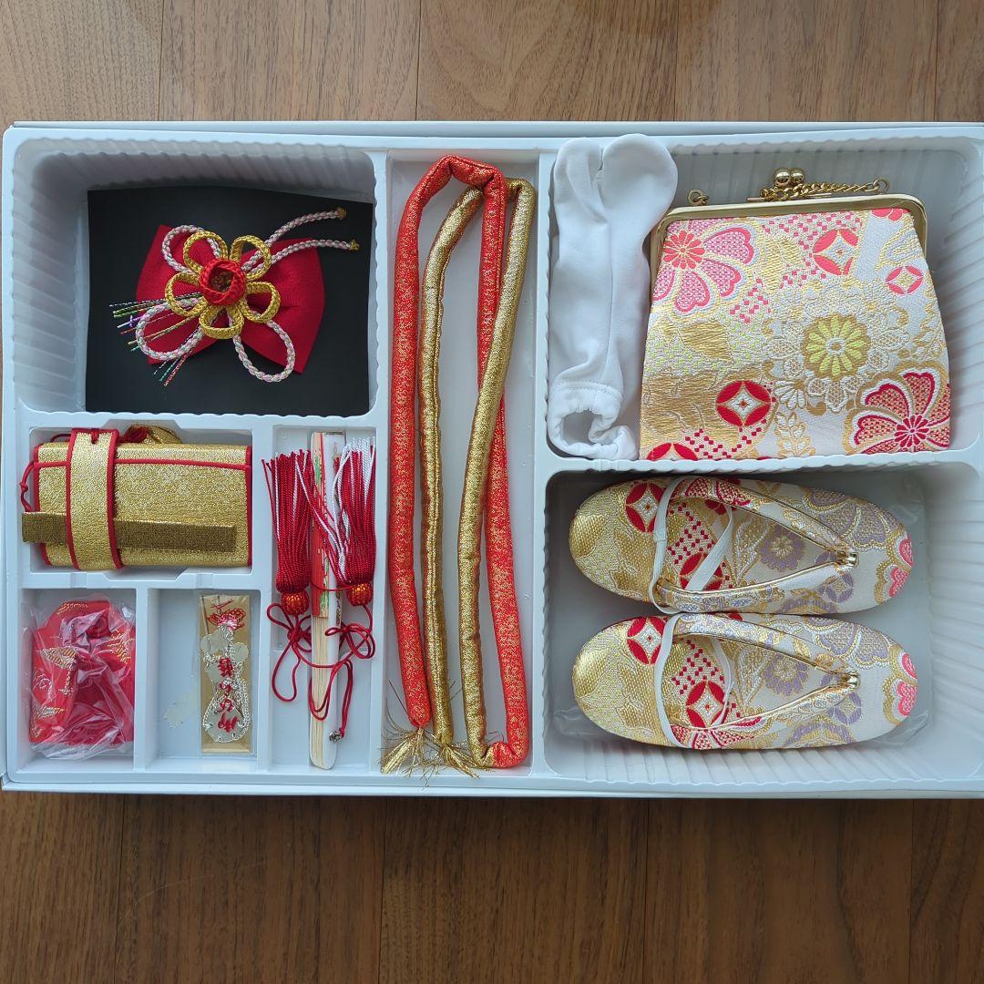 七五三　三歳　女の子　生絹　着物セット