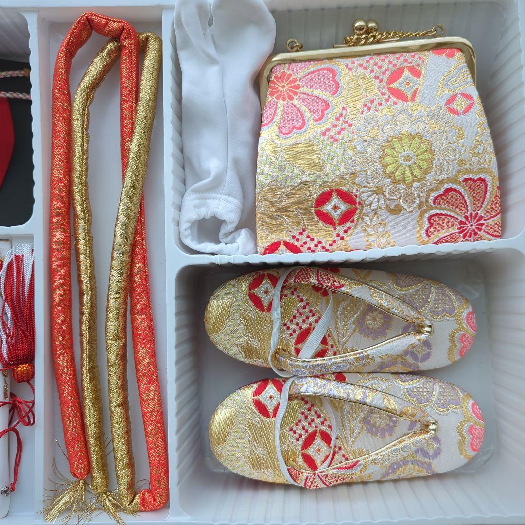 七五三　三歳　女の子　生絹　着物セット