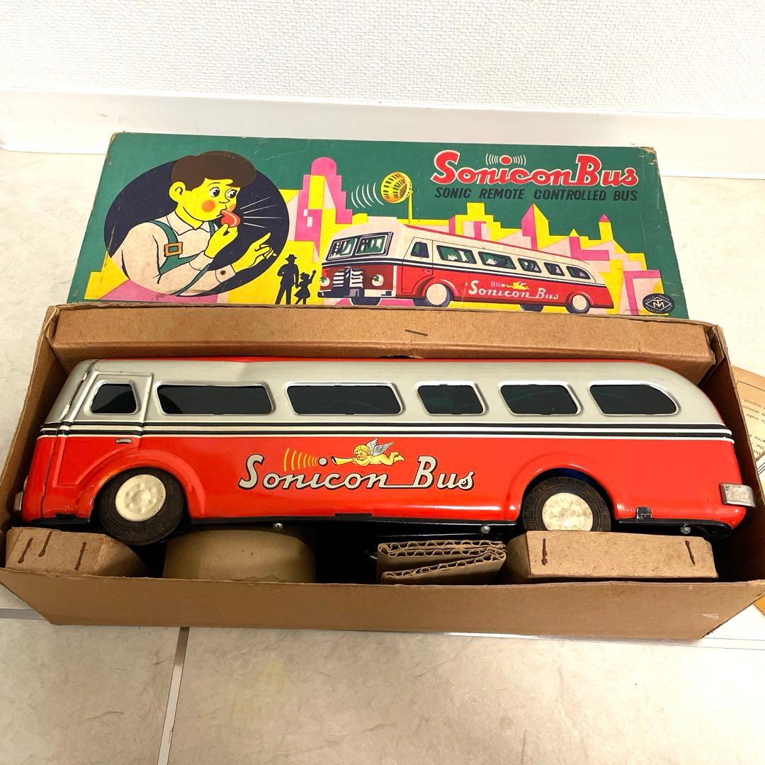 昭*様 超激レア マスダヤ ブリキ ソニコンバス 赤 ブリキ製　昭和レトロ　増田