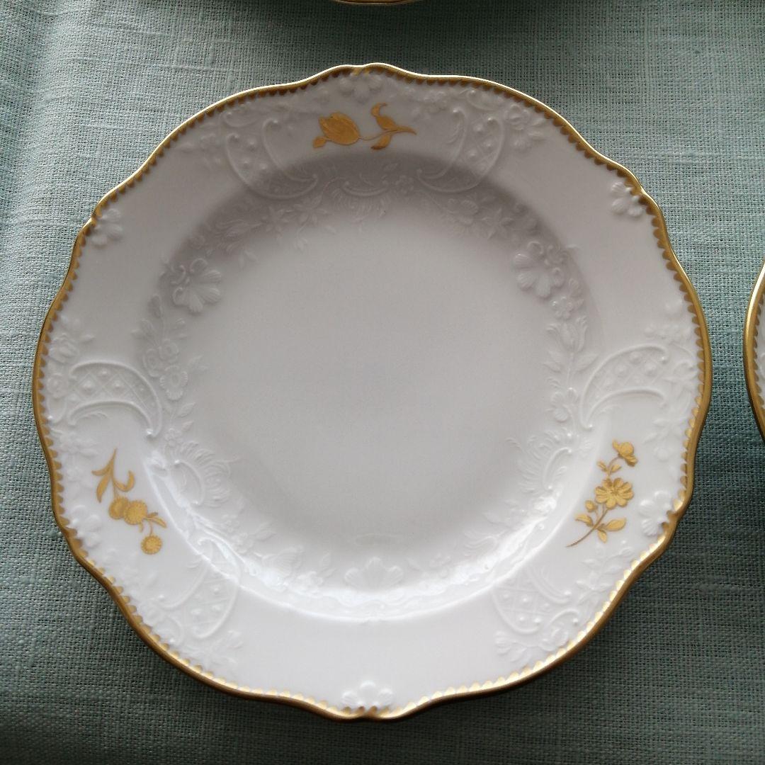 マイセン　金色の花 18.5cmプレート6枚セット