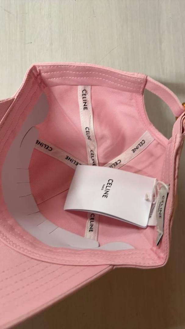 CELINE ピンク ベースボールキャップ セリーヌキャップ