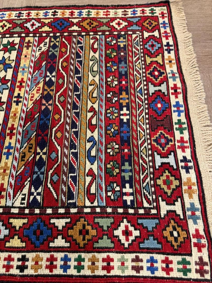 手織り アゼルバイジャン スマック キリム ランナー 192x59cm ペルシャ